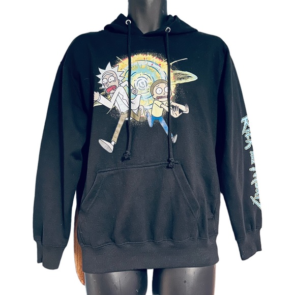 RICKY and MORTY Hoodie Sweatshirt ~ Black ~ Men's Size Small - Picture 1 of 5
